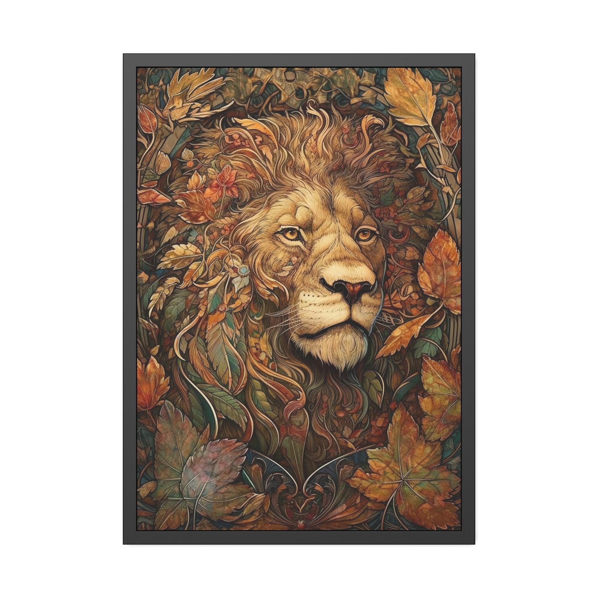undefined Roaring Beauty: Natural Canvas Print of the Magnificent Lion