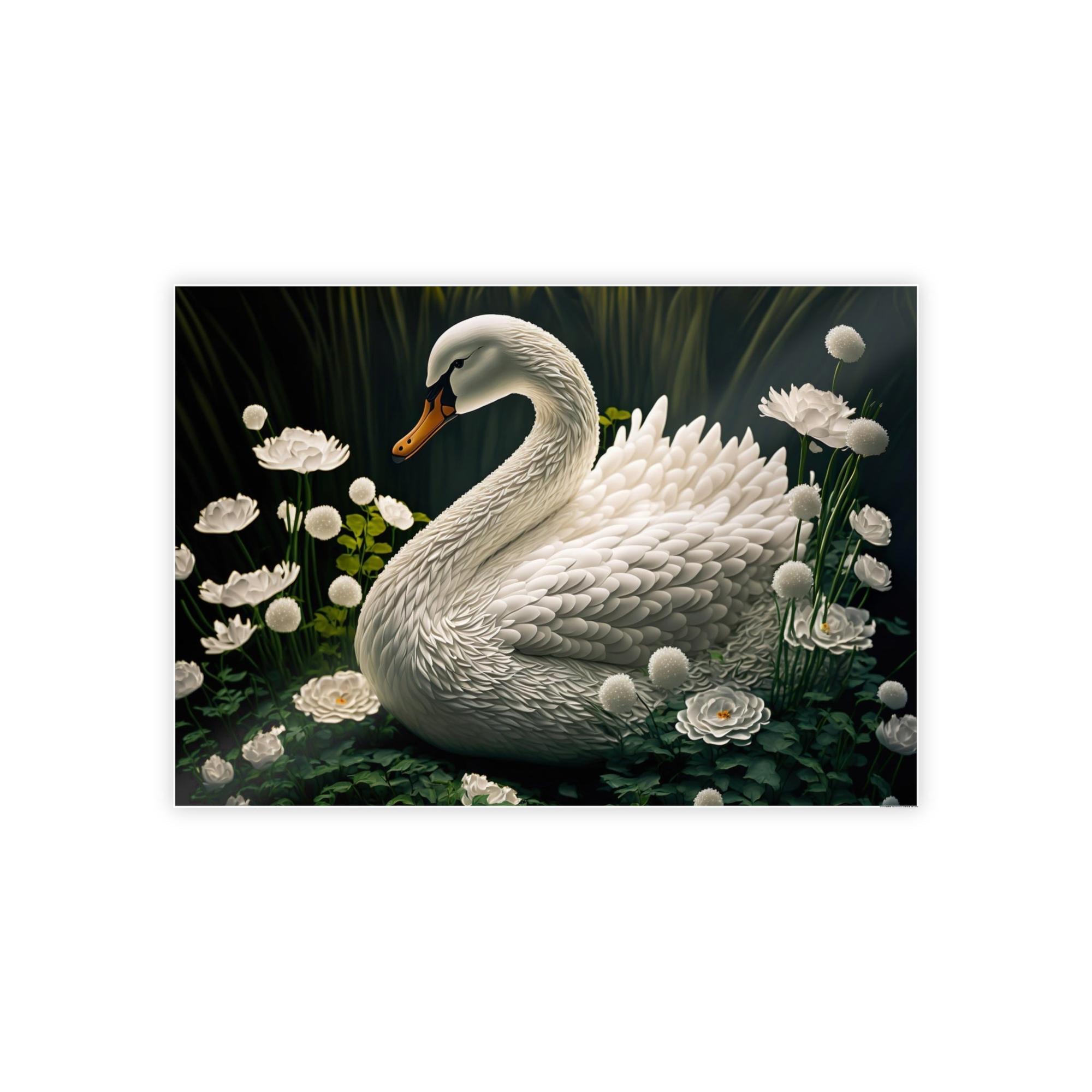 Swans Graceful Elegance: Wall Art Celebrating the Beauty and Poise of Swan