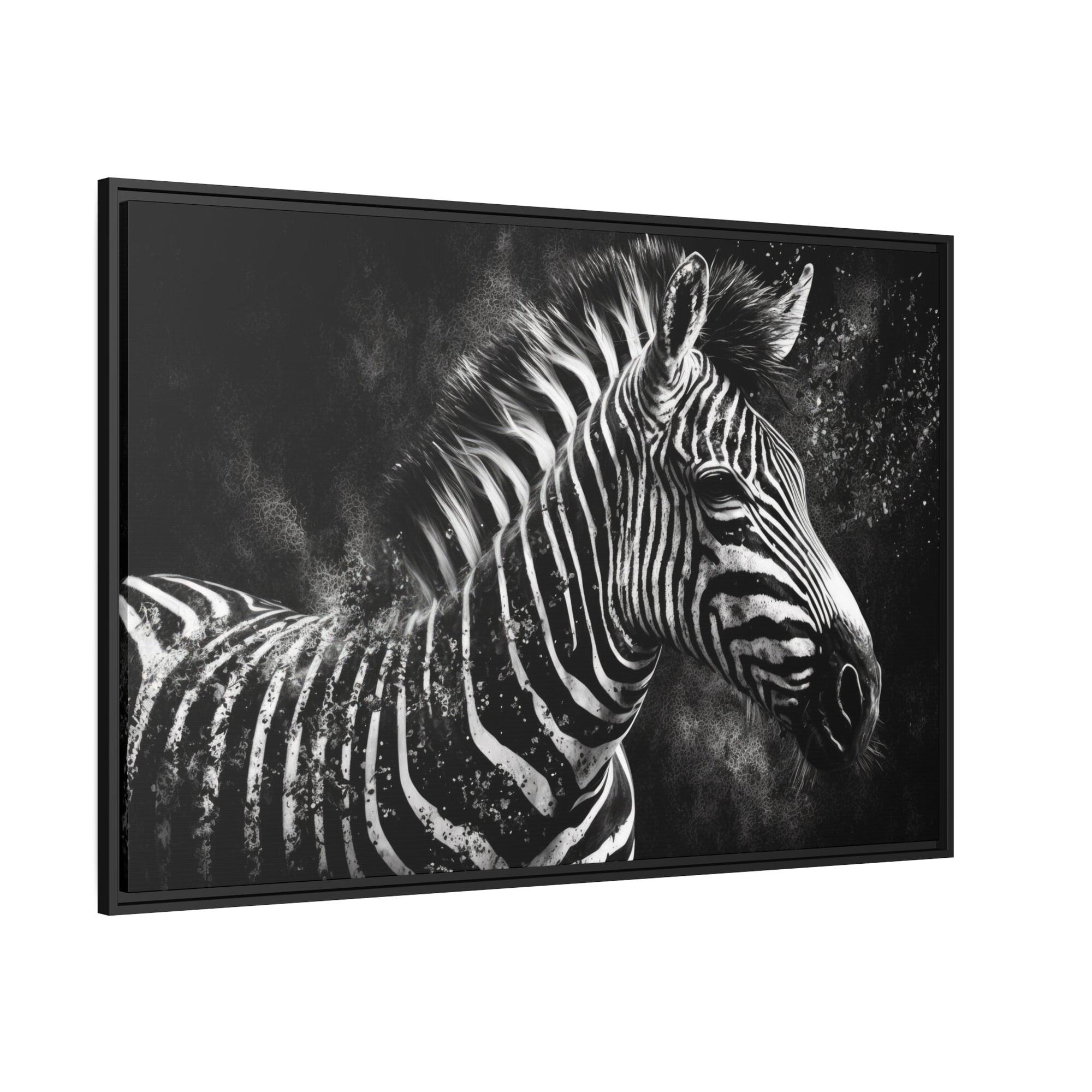 Zebras Black and White Elegance: Zebra Canvas & Poster Print Wall Art