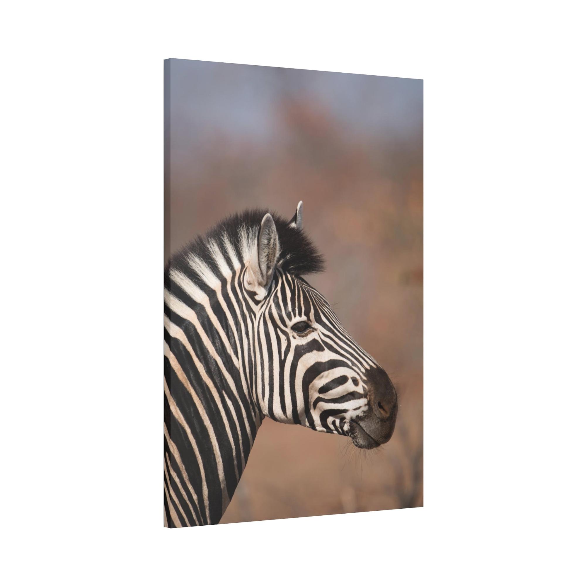 Zebras Wild Beauty: Natural Canvas and Framed Poster Featuring a Majestic Zebra