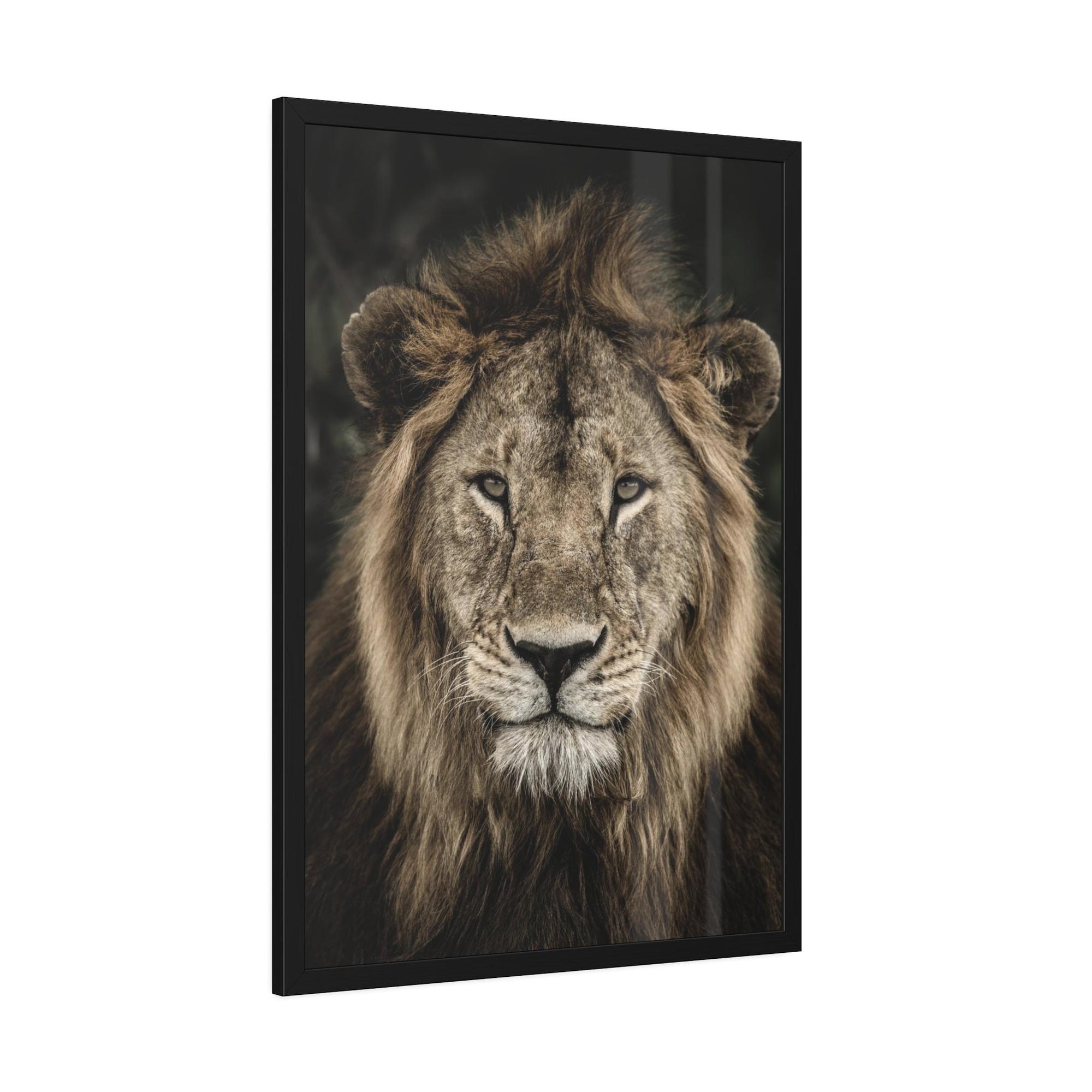 Lions Lion's Strength: Canvas Print of the Fierce Predator in Action