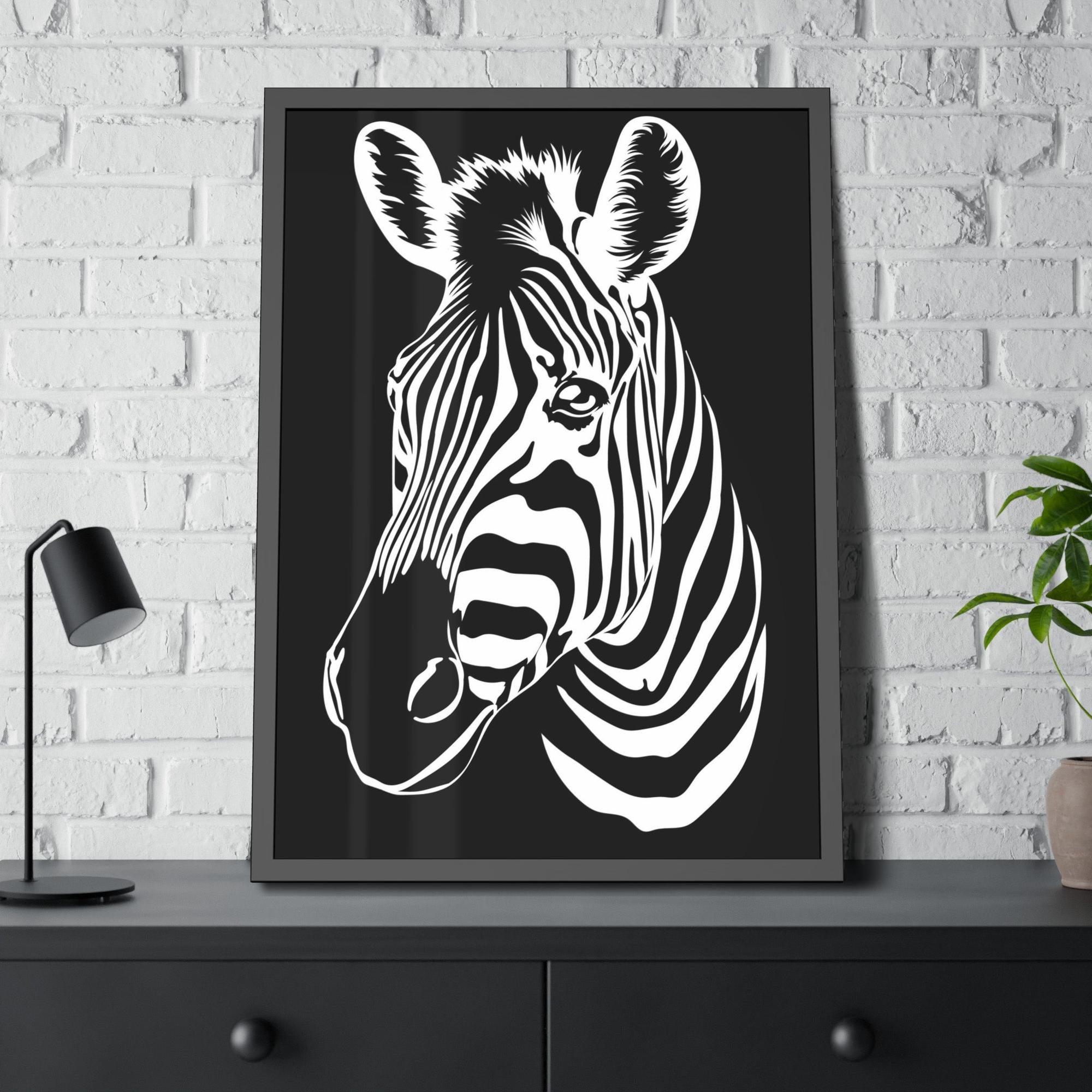 Zebras Black and White Wonder: Zebra Print on High-Quality Canvas
