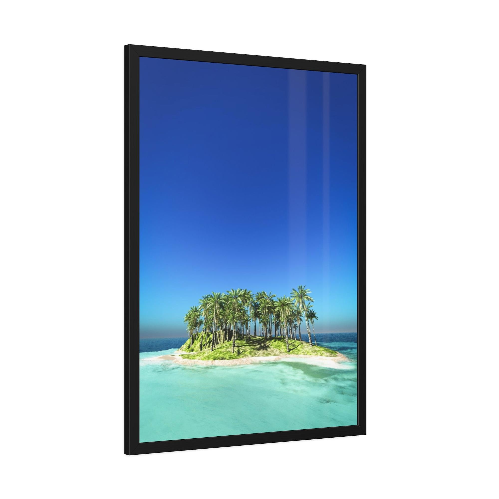 Island Beach Coastal Charm: Print on Canvas of a Beautiful Beach on an Island