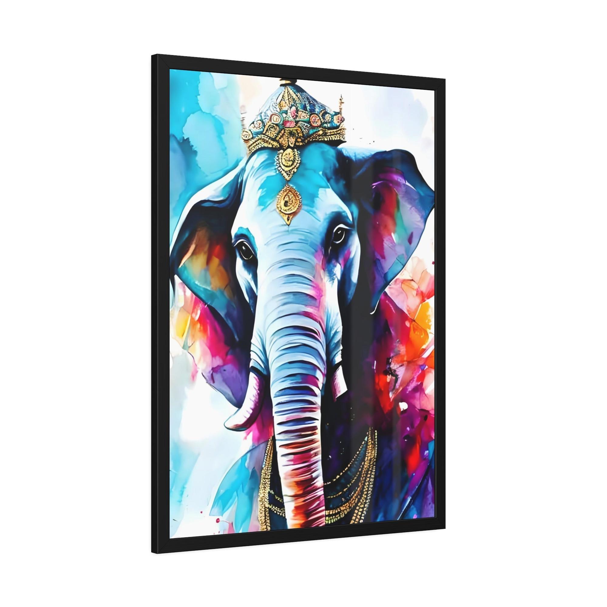 Elephants Safari Adventure: Artistic Print on Canvas of Elephant