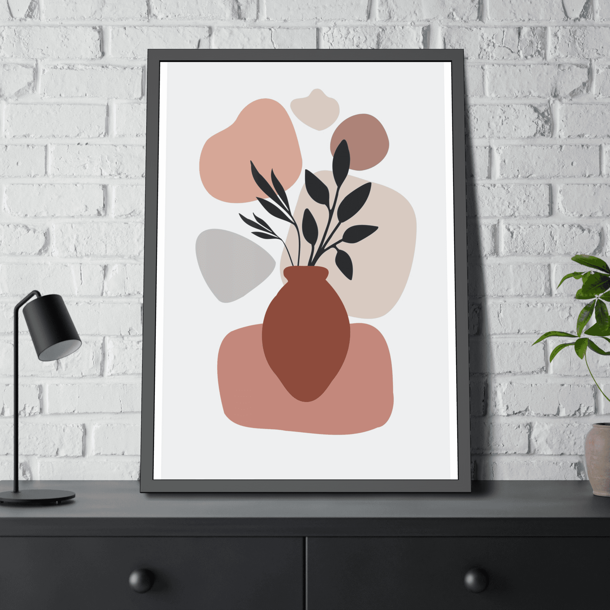 Abstract Minimalist Boldly Minimal: Abstract Posters on Natural Canvas for a Statement Wall