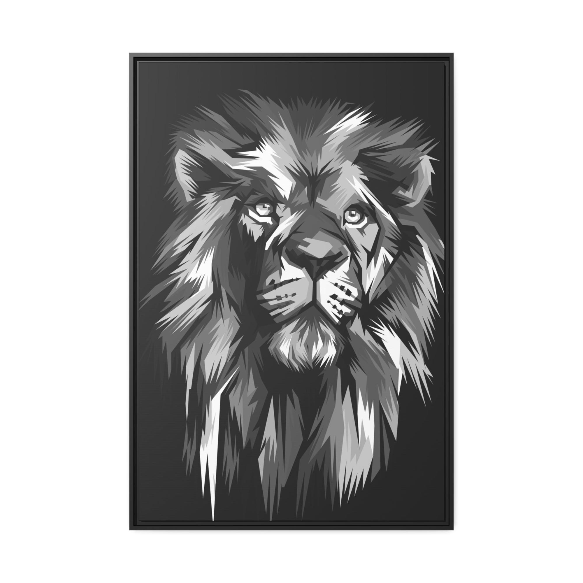 Lions The Lion's Crown: Framed Poster of the King of the Jungle