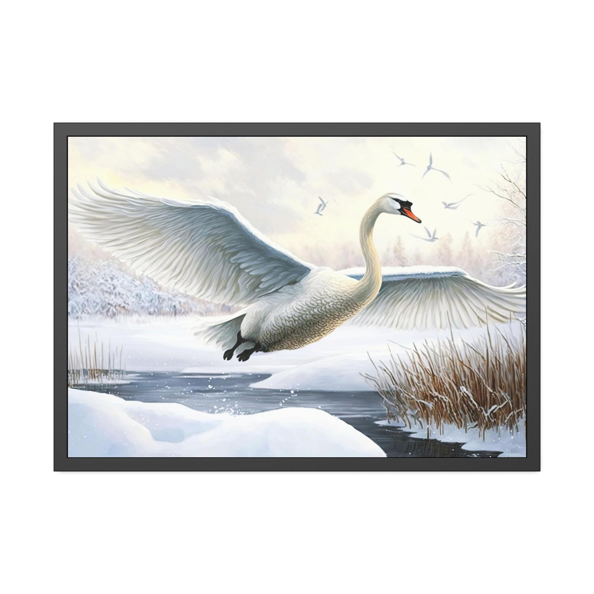Swans The Art of Nature: Natural Canvas Print of Swans in Their Natural Habitat