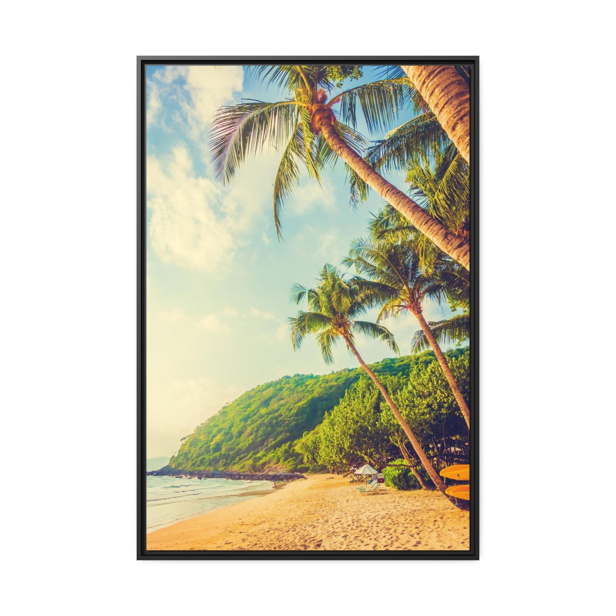 undefined Island Adventure: Art Print of a Thrilling Beach on a Natural Canvas