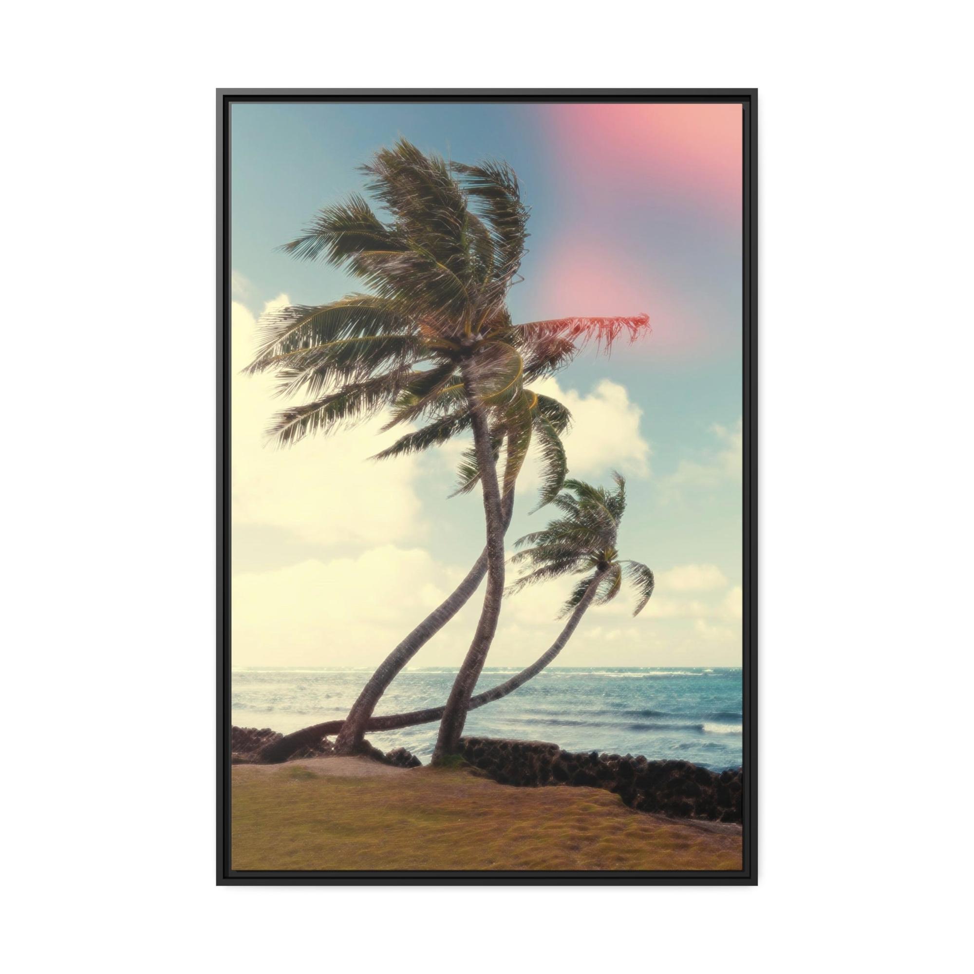 undefined Coastal Serenity: Natural Canvas Art of a Calm Island Beach