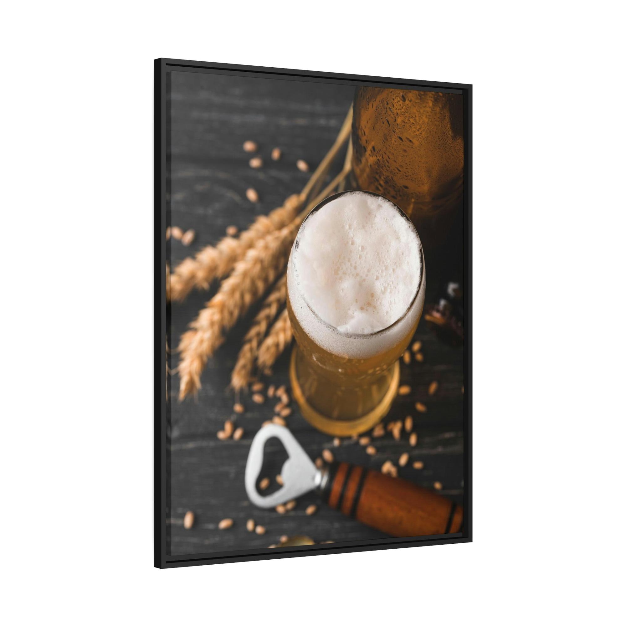 Beer Beer Cheers: Fun and Colorful Framed Canvas Print for Your Home Bar