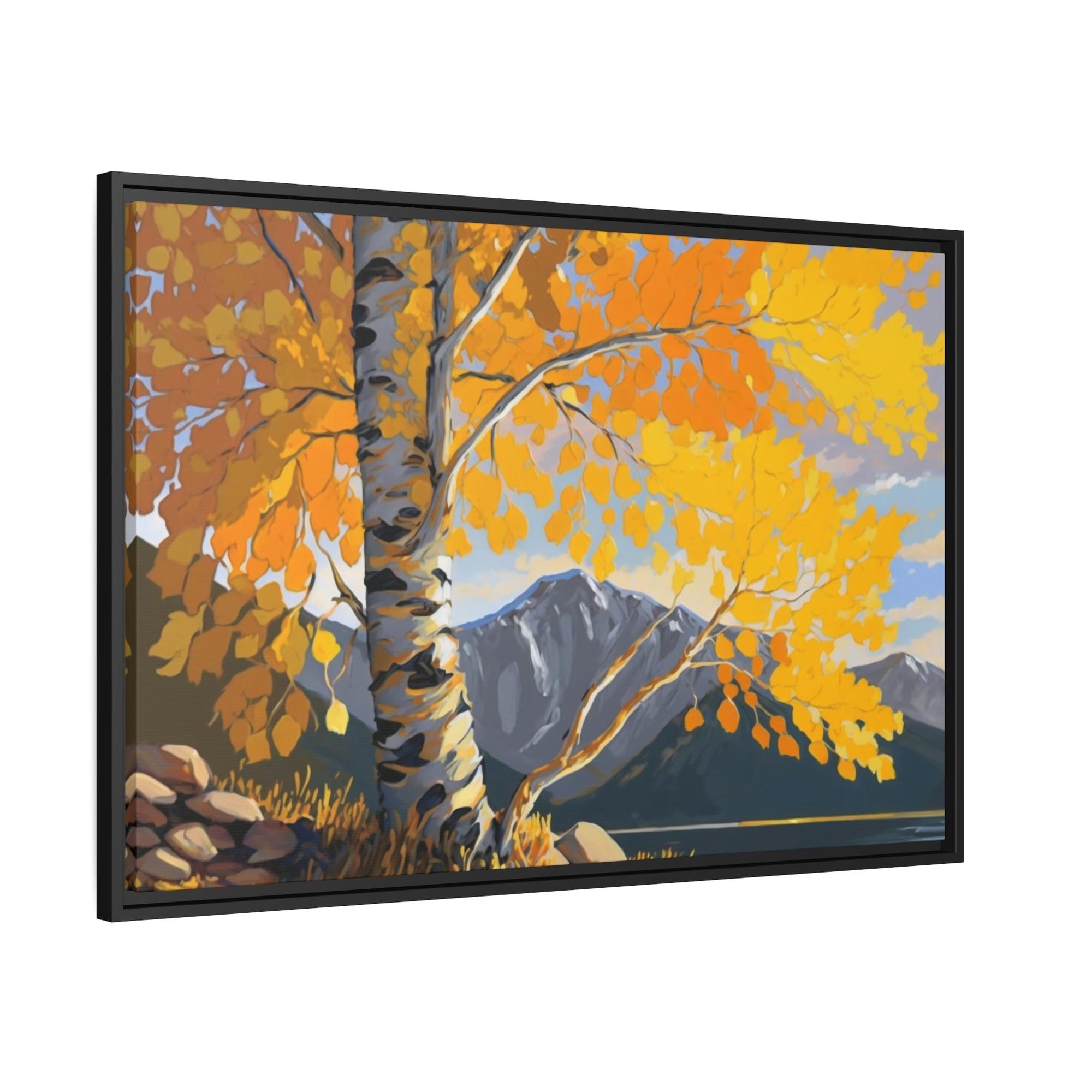 Aspen Trees The Majesty of Aspen Trees: Framed Canvas & Poster Print of Golden Leaves