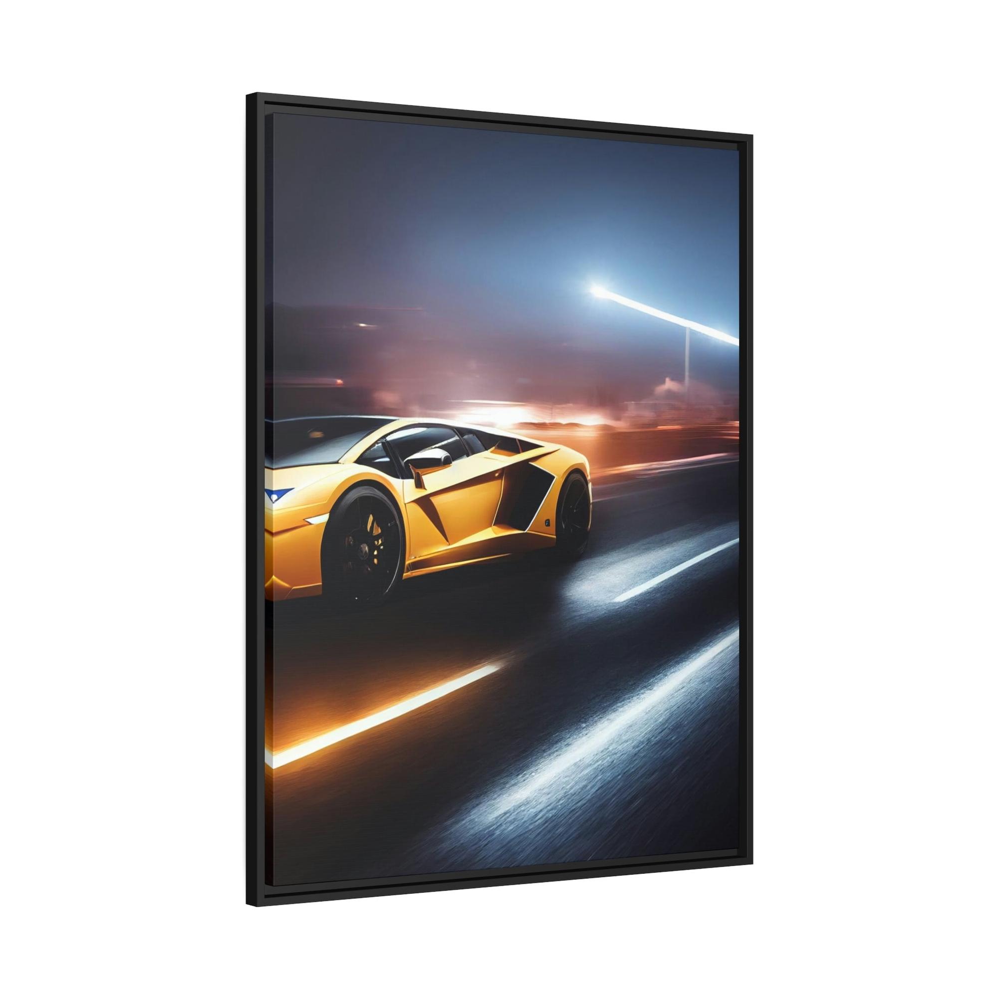 Auto Racing Racing at its Finest: Framed Canvas & Posters Print of Auto Racing