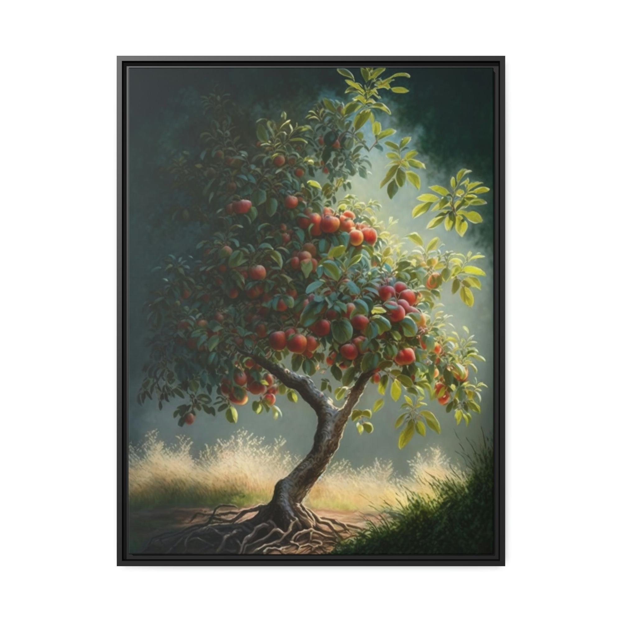 Apple Trees Apple Trees in the Meadow: Canvas Wall Art Print on Canvas of Rural Scenery