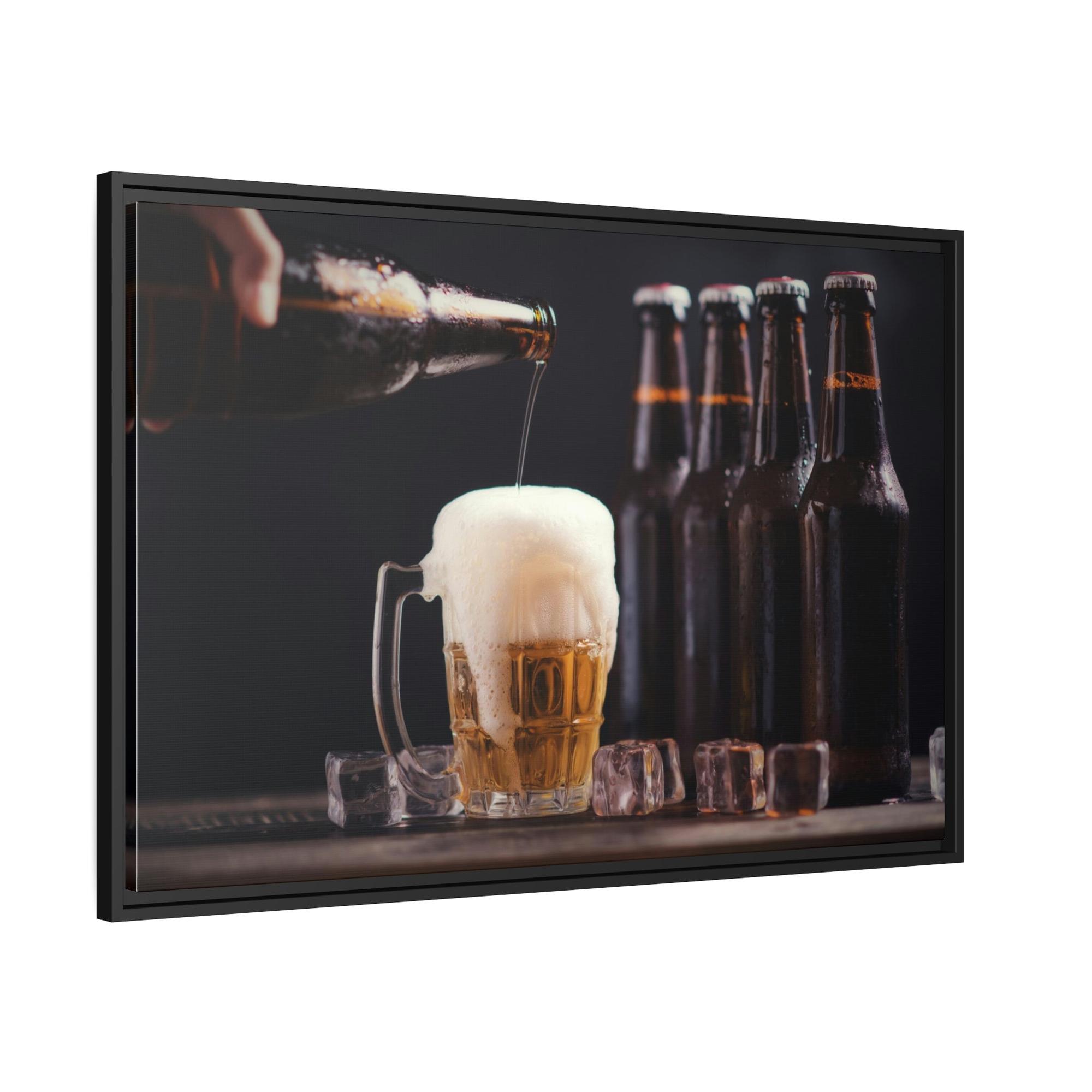 Beer Brewmaster's Delight: Artistic Canvas Print of a Beer Flight