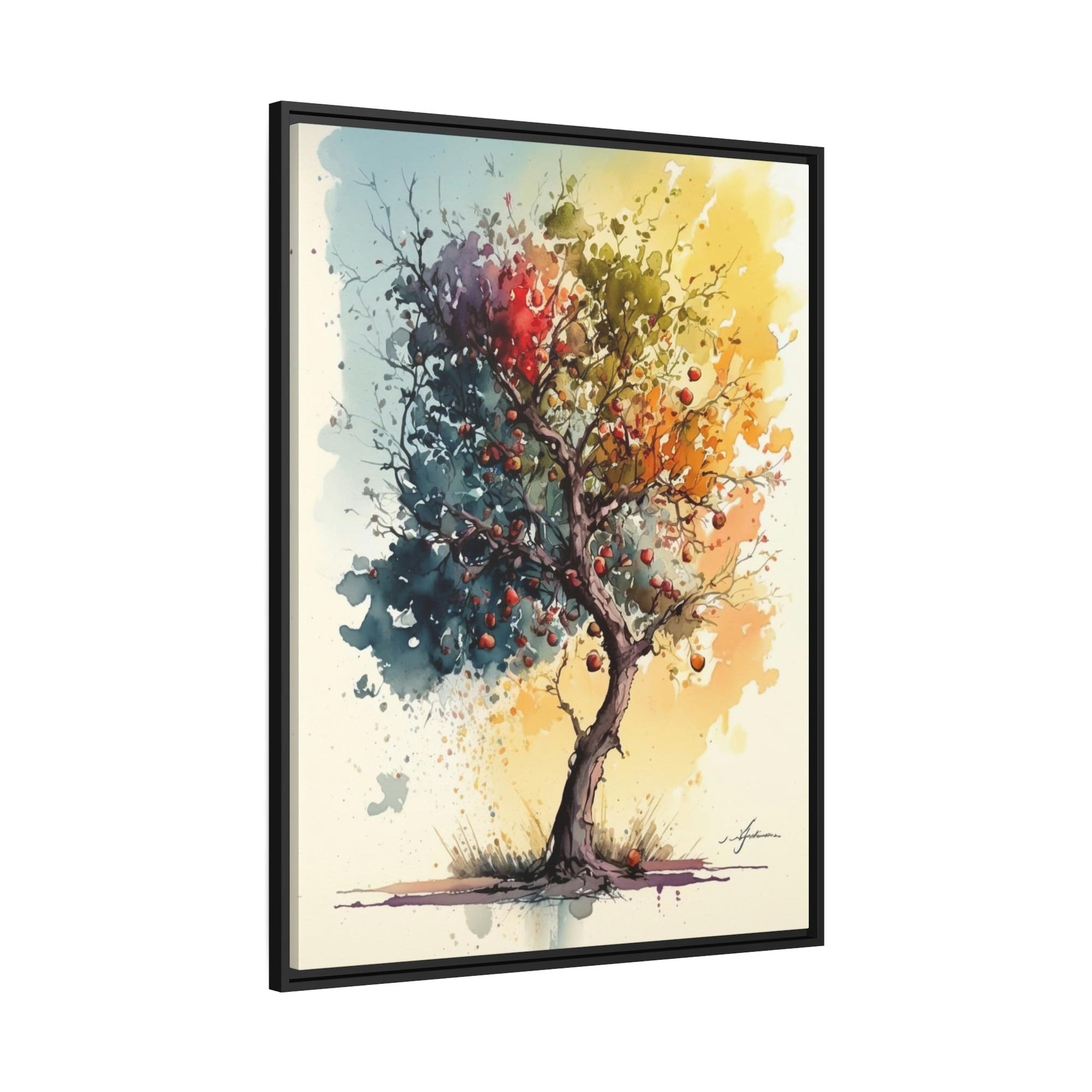 Apple Trees The Wonders of Nature: Canvas Wall Art Print on Canvas of Blossoming Apple Trees