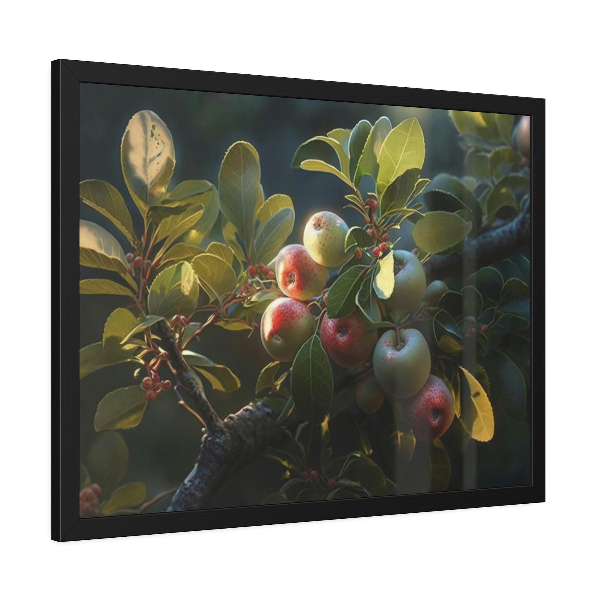 Apple Trees Apple Tree Blossoms: Framed Canvas & Poster Print of Springtime Flowers