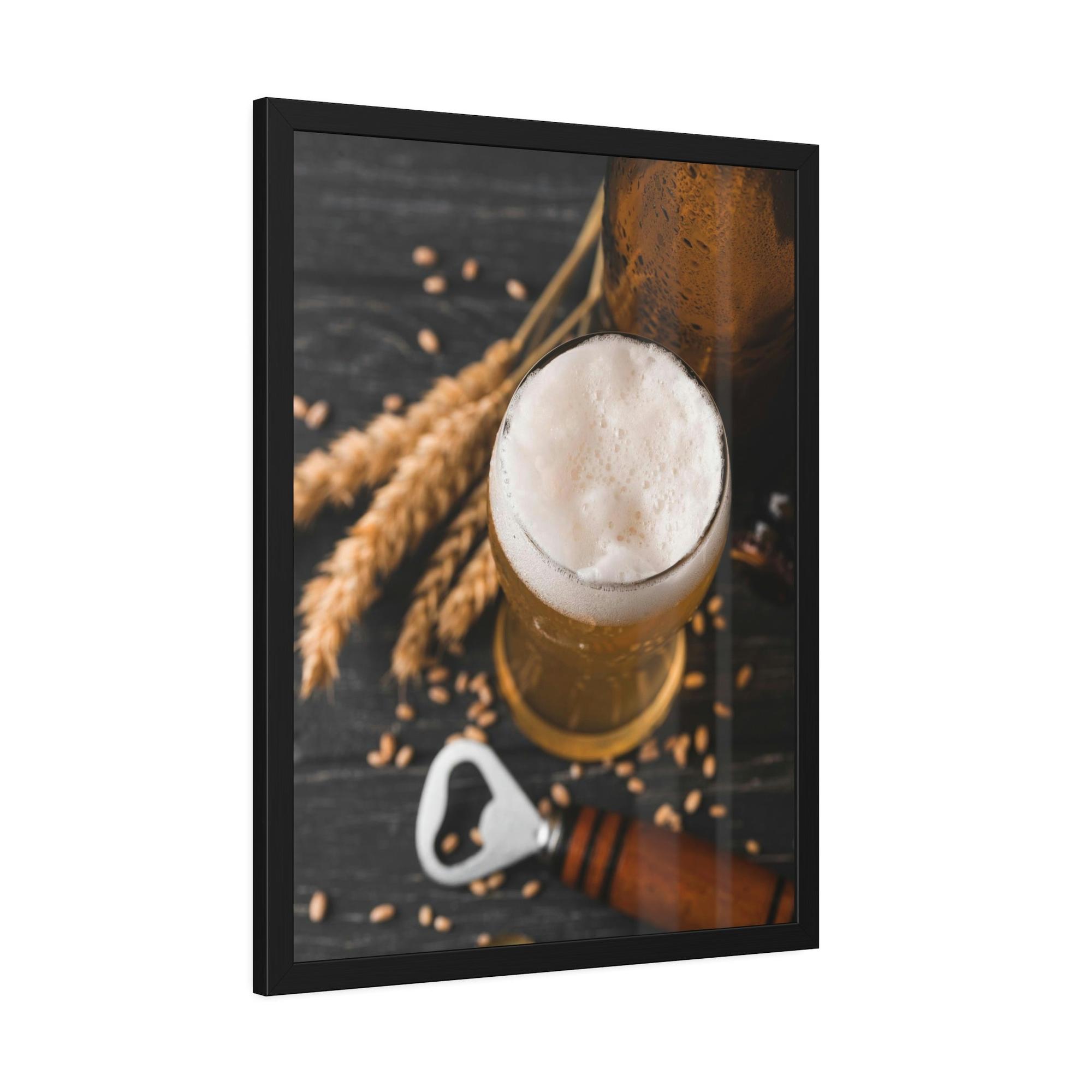 Beer Beer Cheers: Fun and Colorful Framed Canvas Print for Your Home Bar