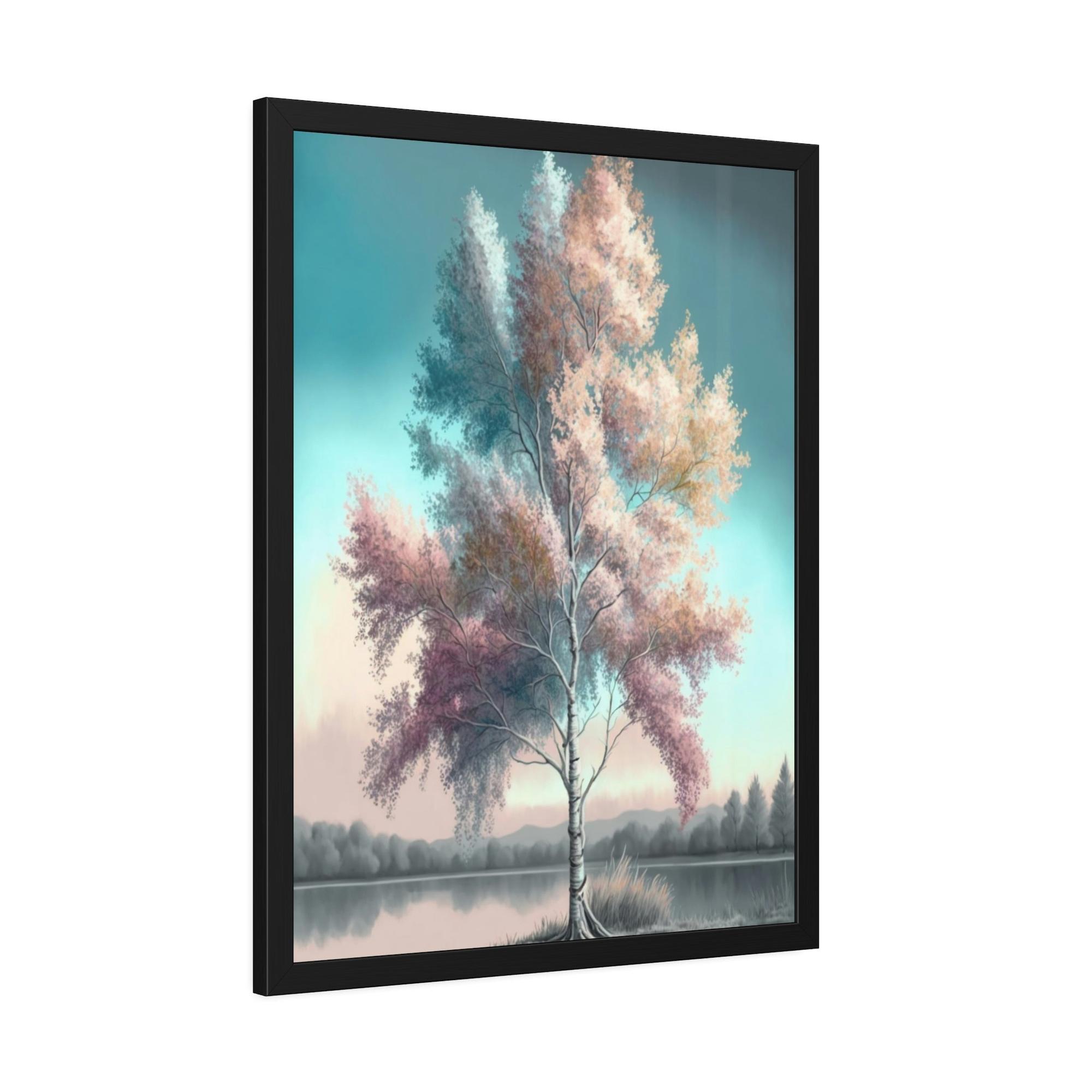 undefined Birch Tree Alcove: Natural Canvas Wall Art of a Secluded Forest Nook