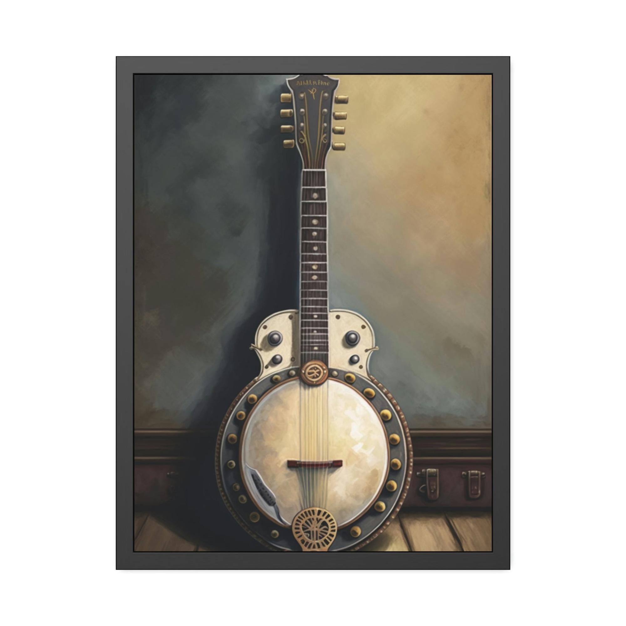 Banjo Old-Time Charm: Vintage Banjo Poster & Canvas for Your Wall