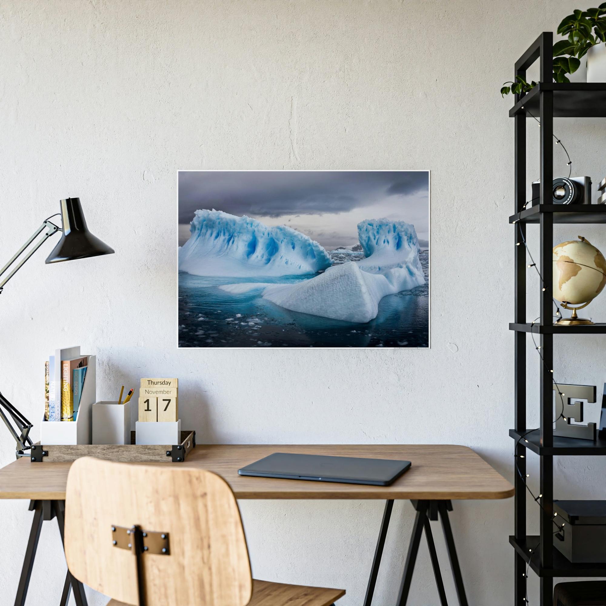 Glacier Glacial Grandeur: Natural Canvas Wall Art and Poster