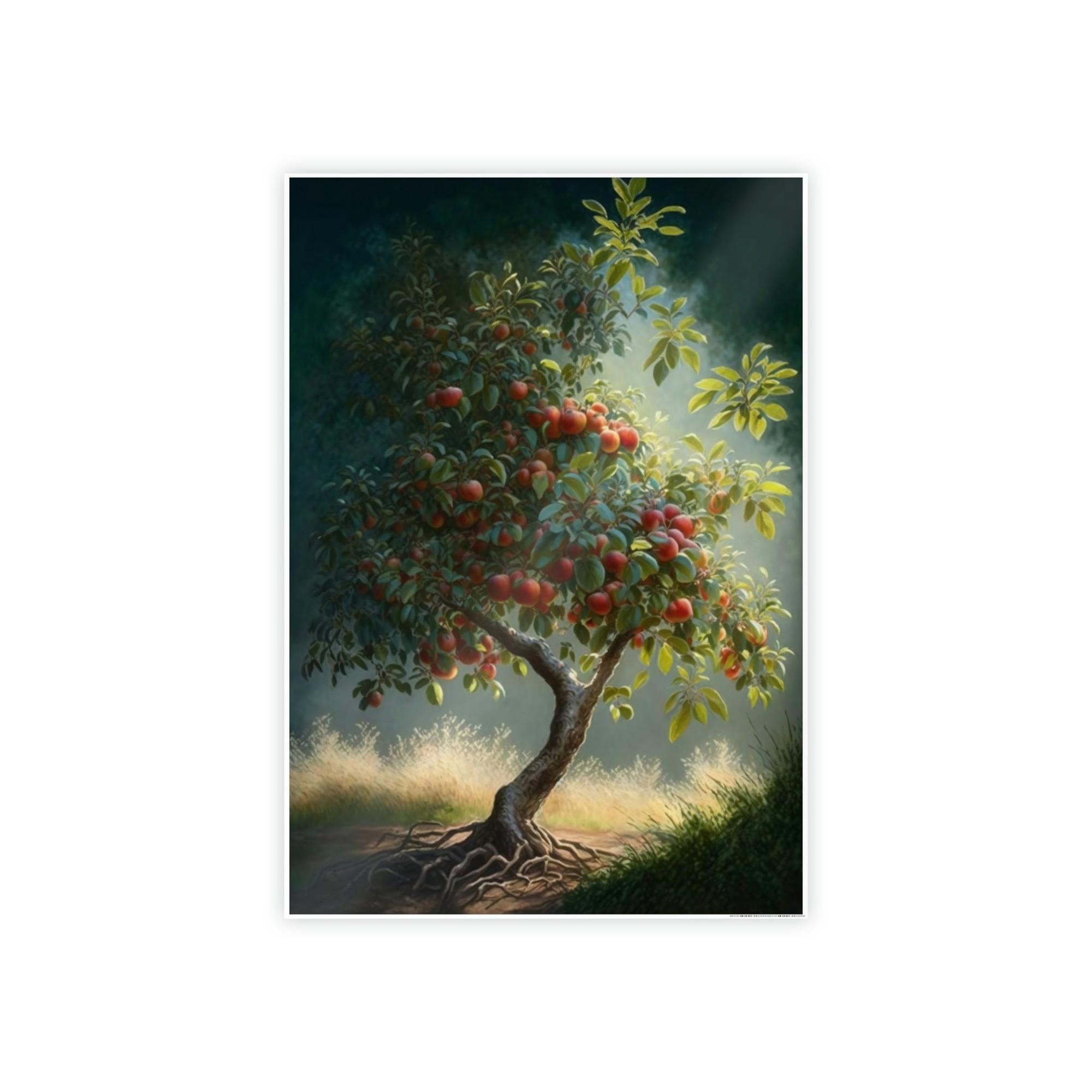 Apple Trees Apple Trees in the Meadow: Canvas Wall Art Print on Canvas of Rural Scenery
