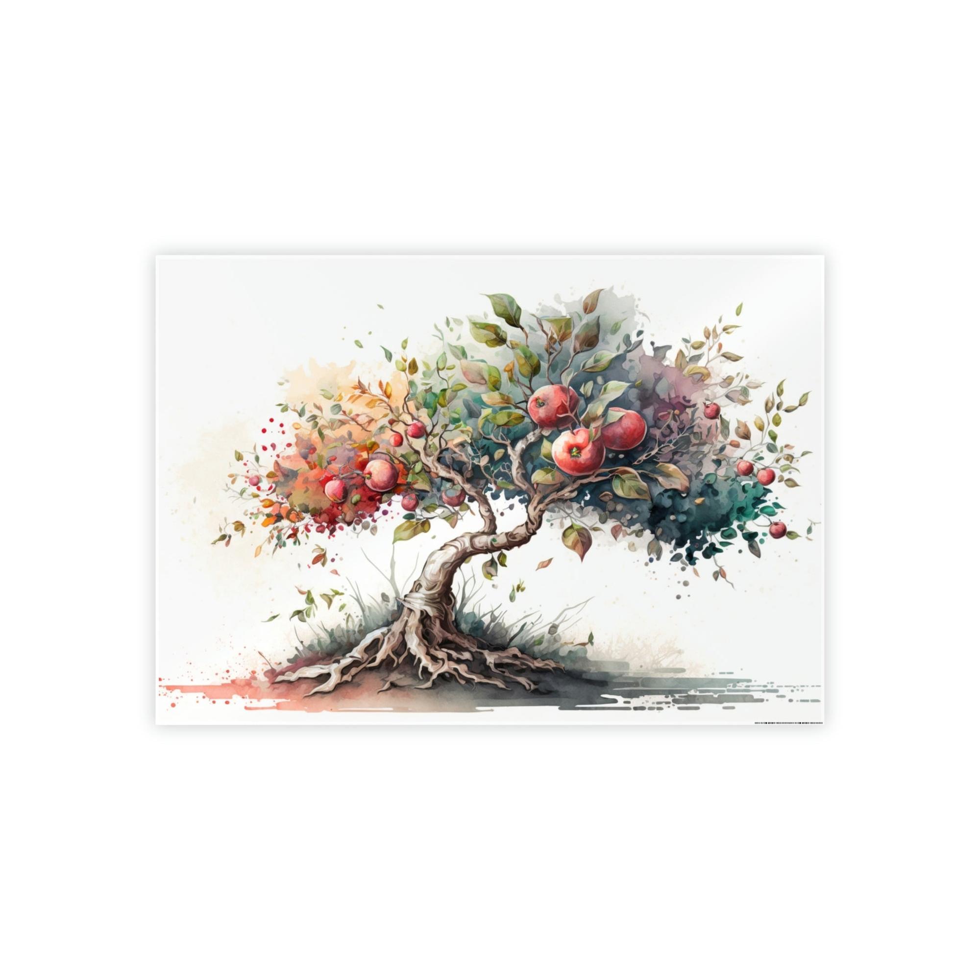 Apple Trees Tapestry of Apple Trees: Natural Canvas & Poster Print of Orchards