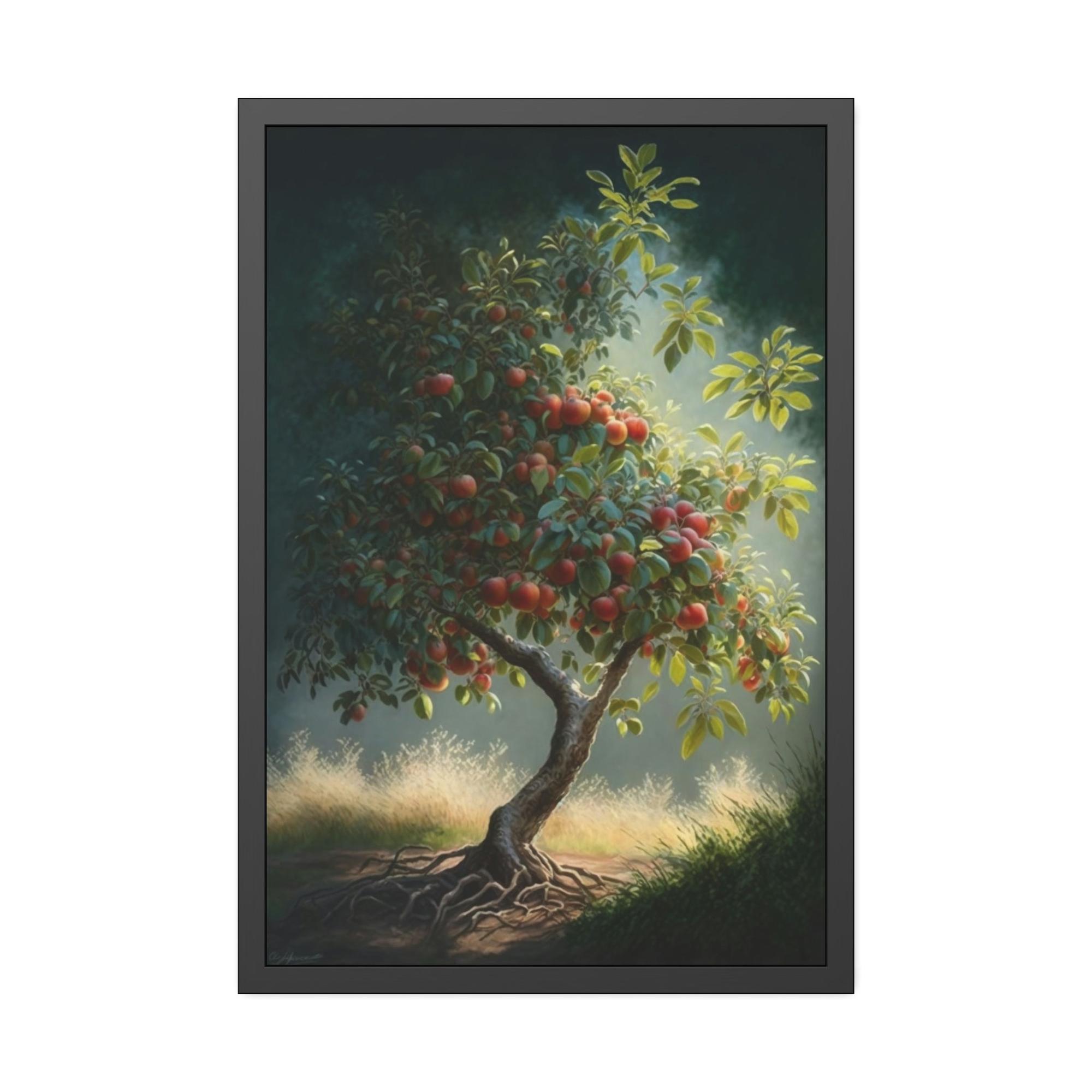 Apple Trees Apple Trees in the Meadow: Canvas Wall Art Print on Canvas of Rural Scenery