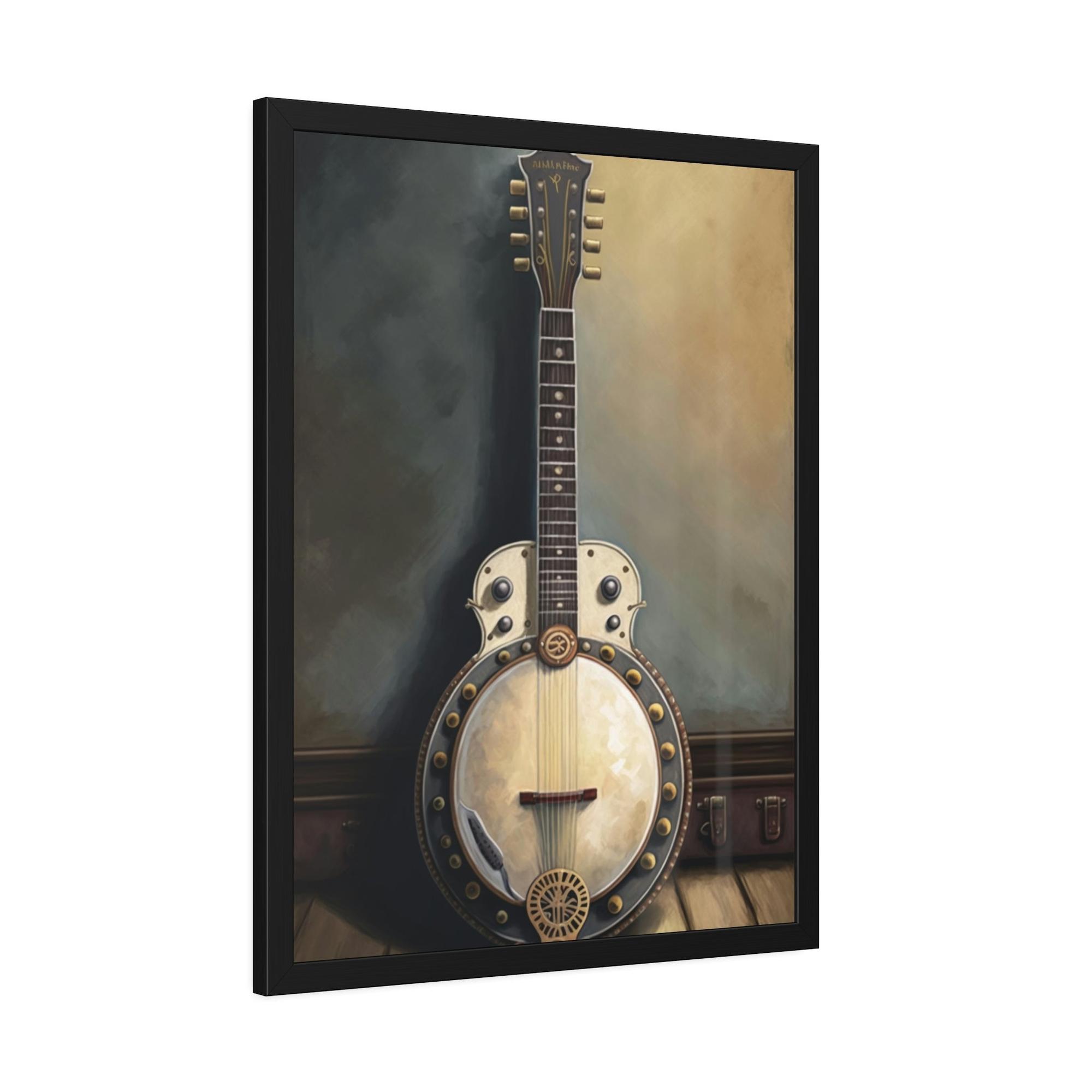 undefined Old-Time Charm: Vintage Banjo Poster & Canvas for Your Wall