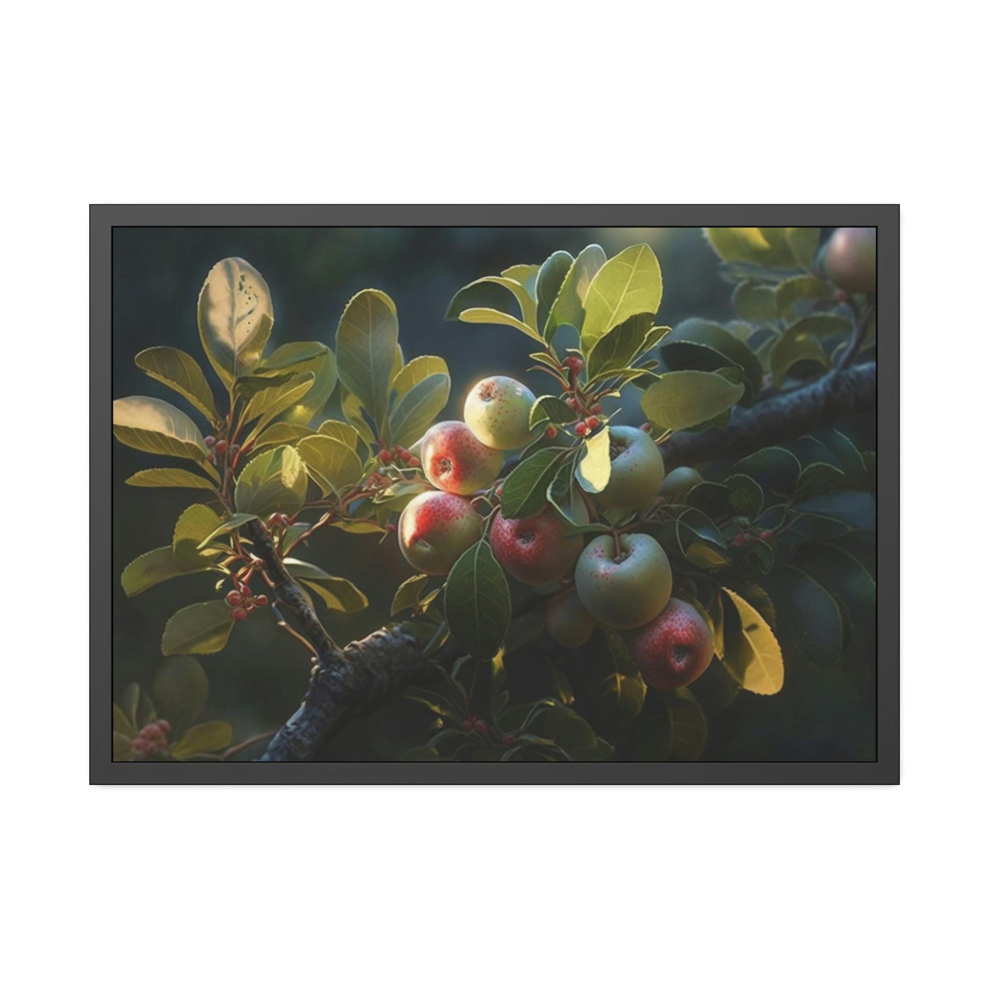 Apple Trees Apple Tree Blossoms: Framed Canvas & Poster Print of Springtime Flowers